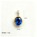Gold Tone Chain Necklaces With Twelve Oval Birthstone Pendants view 9