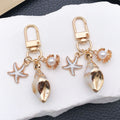 Gold Tone Starfish Conch Scallop and Pearl-Look Clasp Charms for Accessory Making view 2