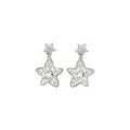 White Shell Star Drop Stud Earrings Fashion Jewelry Accessory view 5
