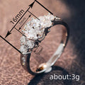 Silver Round CZ Cluster Side Stone Ring Sizes 6-10 view 4