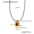 Teardrop Agate Pendant Necklace Braided Cord Or Snake Chain view 8
