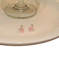 Tiny Pink Flower Stud Earrings with Metal Settings view 3