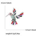 Multicolor Crystal Hummingbird Brooch in Three Colorways view 6