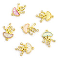Crystal Jellyfish and Umbrella Charm Collection for Jewelry Making view 3