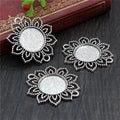 Pointed Petal Round Pendant Bezel Settings in Two Finishes view 3