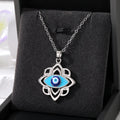 Gold and Silver Tone Geometric Crystal Evil Eye Pendant Necklaces view 8