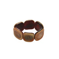 Coffee Resin Marbled Square Stretch Bracelet Large view 5