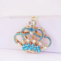 Rhinestone Crown Keychain With Split Ring And Lobster Clasp view 3