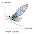 Translucent Wing Dragonfly Brooch in Blue and Green view 6