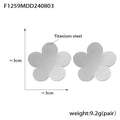 Geometric Heart Star Flower Triangle Disc Stud Earrings Pair view 9