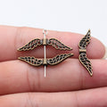 Feathered Angel Wing Spacer Beads in 3 Finishes for Jewelry Making view 6