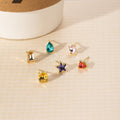 Colorful Geometric Multi Pair Small Stud Earring Card Set view 4