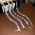 Dual Row Crystal Tennis Bracelets Gold Silver Clear Color view 4
