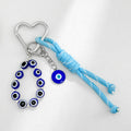 Heart Sunglasses Charm Keychain with Tassel and Metal Clip view 3