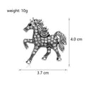 Silver Tone Horse Two Designs Metal Brooch Pin for Jackets and Lapels view 2