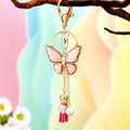 Pearl Butterfly Tassel Keychains in Four Colors plus Assorted Option view 3