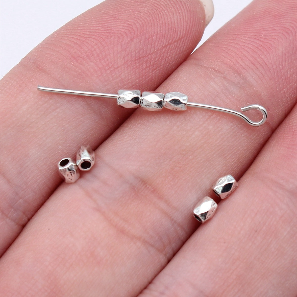 2.6x2.8x3.2mm 0.06g Multicolor Zinc Alloy Geometric Cut Spacer Beads for Bracelet Necklace Jewelry Making