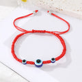 Braided Cord Blue Evil Eye Adjustable Bracelets in Four Designs view 2