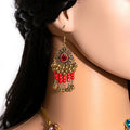 Bohemian Necklace And Earring Sets Pink Or Multicolor view 3