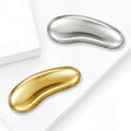 Smooth Curved Bar Brooch in Polished Metal for Jackets and Scarves view 2