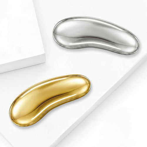 smooth curved bar brooch, alternate product view