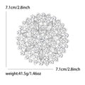 Large Sunflower Rhinestone Brooch Silver or Gold Metal Pin Brooch view 6
