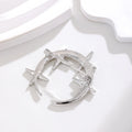 Moon Geometric Crystal Metal Brooch Pin for Jackets and Lapels view 3