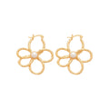 Open Flower Outline Drop Earrings Statement Fashion Jewelry view 5
