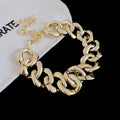 Chunky Oval Link Chain Necklace in Gold Tone or Silver Tone view 6