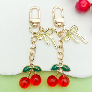 Cherry Fruit Keychains in Enamel and Alloy, Twenty-Nine Styles