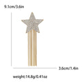Crystal Star Chain Tassel Brooch Gold Silver Shooting Star view 7