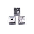 Chinese Fu Character Square Metal Bead for Jewelry Making view 4