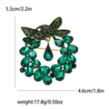 Bow Teardrop Wreath Rhinestone Brooch Circle Drop Pin view 12