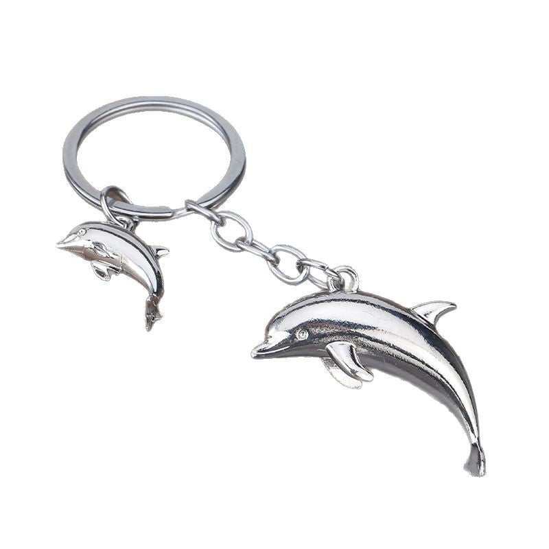 3D Dolphin Alloy Keychain Ocean Car Charm Gift Accessory