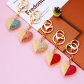 Double Sided Pearl and Crystal Heart Keychains in Plain and Corded Options view 11
