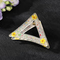 Clear Triangle Dried Flower Resin Hair Claw Clips Three Styles view 2