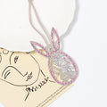 Rhinestone Rabbit Head Christmas Hangers Floral Cutout 2 Colors view 2