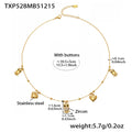 Gold Owl Heart Charm Necklace Bracelet Flower Pendant view 8
