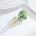 Tulip Openwork Enamel Two Designs Metal Brooch Pin view 3