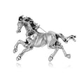 Gold Tone Horse Polished Two Designs Metal Brooch Pin view 6
