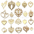 Yellow Heart and Letter Metal Charms with 26 Listed Options view 1