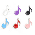 Colorful Cat Paw Music Note Enamel Pendant Charms in 12 Styles view 5