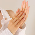 Gold Or Silver Curb Chain Link Band Ring Multiple Sizes view 4