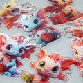 Christmas Baby Dragon Printed Acrylic Ball Chain Hanging Charms view 2