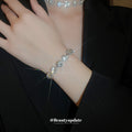 Two Mixed Silver Tone Crystal Necklace And Earring Set Designs view 4