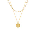 Angel Boy Medallion Double Layer Paperclip Chain Necklace view 5