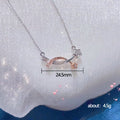 Double Star Pendant Necklace in Polished Metal Jewelry view 5
