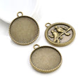 Bird Back Round Pendant Bezel Blank for Cabochon Craft view 4