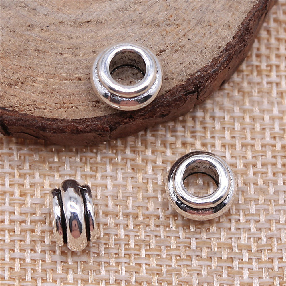 9x9x5mm 1.2g Multi-Color Zinc Alloy Round Small Hole Spacer Beads for DIY Bracelet Jewelry Making