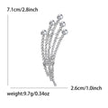 Tapered Crystal Spray Brooch with Draped Chain Fringe view 5